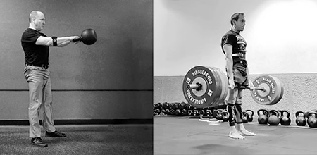 The two-arm kettlebell swing and the deadlift