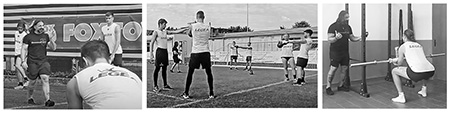 Fabio Zonin coaching the soccer players