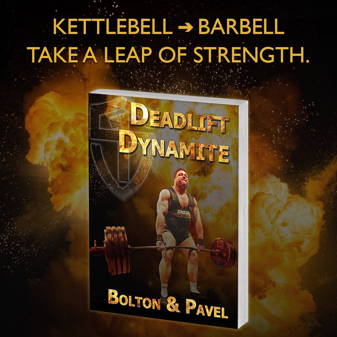Ladies and gentlemen, StrongFirst is proud to publish "Deadlift Dynamite" by Andy Bolton, the lifter who broke the mythical 1,000-pound deadlift barrier, and Pavel Tsatsouline.

"Deadlift Dynamite" will take you from your first steps in the iron game to as far as you are willing to go—all the way to world class if you have what it takes. 

You will learn:

–1,000-pound deadlift technique, painstakingly deconstructed—just “copy and paste”
–Championship power squat and bench press skills, obsessively detailed
–Programming: highly effective and remarkably efficient
–Special strength stretches, so you can lift more and stay in the game longer
–A priceless arsenal of the highest-yield assistance exercises
–The definitive guide for using kettlebells to increase your barbell strength
–The best abdominal exercises—lab and platform tested

Whether you are a newbie or a platform veteran ready to advance to the big leagues, "Deadlift Dynamite" is the answer.

Available in paperback, Kindle, and PDF >>> CLICK THE LINK IN THE BIO! 

DON’T KEEP YOUR STRENGTH WAITING, GET YOUR COPY TODAY!

#strongfirst #deadliftdynamite #andybolton #paveltsatsouline #deadlift #benchpress #backsquat #barbell #barbells #kettlebell #kettlebells #powerlifting #sfl #sflbarbell